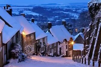 Winter Village Wallpaper