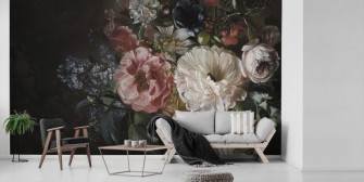 Dark Floral Wallpaper And Wall Murals