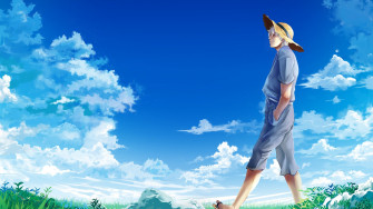 Sunlight Anime Sky Blue Wind Fan Art Gintama