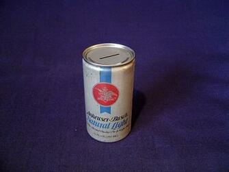 Anheuser Busch Natural Light Beer Bank Can Oz Aluminum