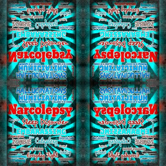 Libertymoon Designs Narcolepsy Teal Red Wallpaper