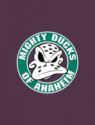 Mighty Ducks Of Anaheim Logo Parallax HD iPhone iPad Wallpaper