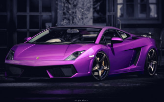Lamborghini Gallardo Purple 4k HD Wallpaper Image