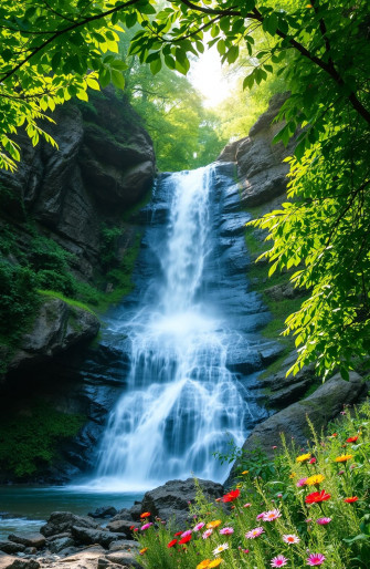 Waterfall Wallpaper With Sound