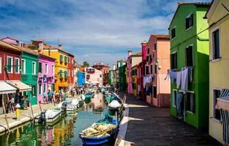 Wallpaper Paint Boat Island Home Italy Venice Channel