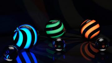 Balls 3d Green Blue Orange Wallpaper HD Desktop And Mobile