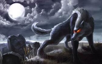 Wolf Moon Desktop HD Wallpaper Animals