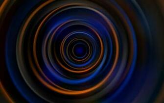 Blue Black White Orange Vortex Wallpaper