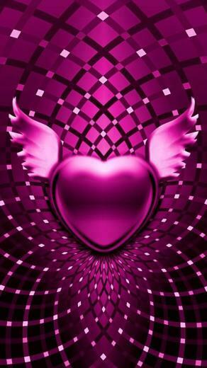 Purple Heart Wallpaper With Wings Jpg