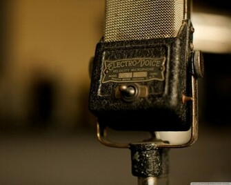 Vintage Microphone Wallpaper Music
