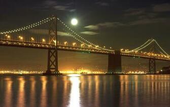 San Francisco Bay Bridge At Night HD Wallpaper