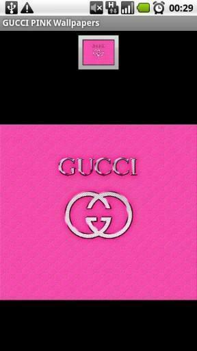 Bigger Gucci Pink Wallpaper Clock For Android Screenshot