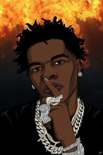 Lil Baby Cartoon Wallpaper