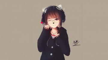 Anime Girl With Short Black Hair Wallpaper Sachi