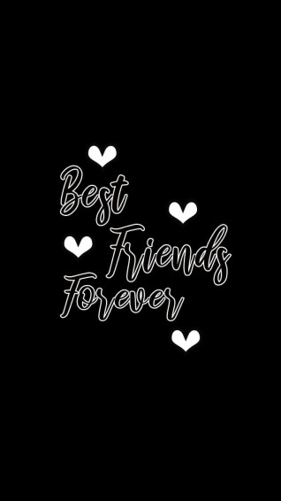 Best Friends Forever iPhone White Hearts Wallpaper