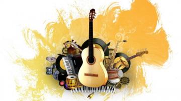 Musical Instruments Wallpaper Top