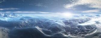 3d Landscape Dual Screen Photography Desktop Wallpaper