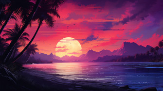 Sunset Beach Scenery 4k Wallpaper iPhone HD Phone 8771m
