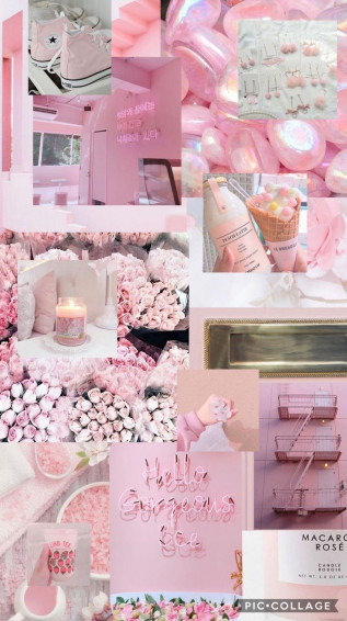 Pink Aesthetic Collage iPhone Wallpaper