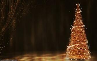 Gold Christmas Tree Background