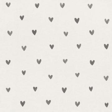 Kids Wallpaper Cute Hearts White Grey