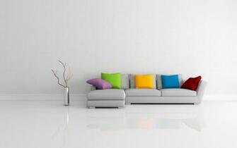 Modern Sofa Colorful Pillows X Close