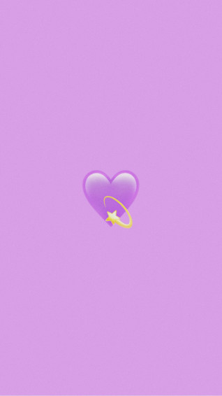 Heart And Star Pastel Purple Wallpaper