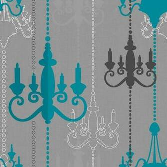 Wilko Chandelier Wallpaper Tealgrey Wp332112 At