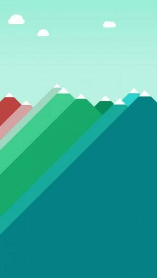 Flat Mountains Illustration Wallpaper iPhone