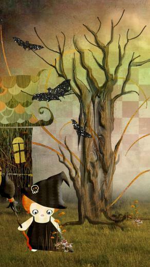 Halloween To Me Came Visit iPhone Wallpaper Background And