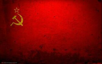 Hintergrund Udssr Flagge Hammer Und Sichel Rot