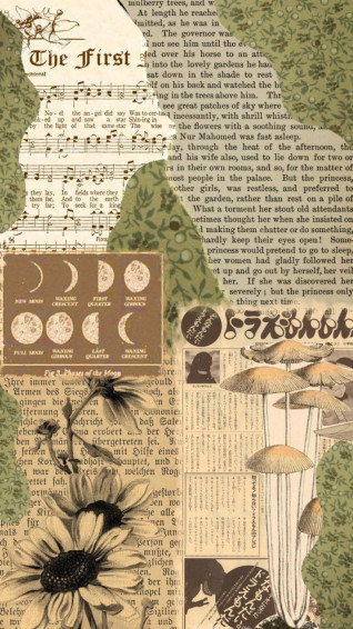 Cottagecore Aesthetic Collage Green Vintage Gremlincore