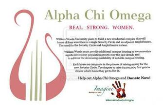 Alpha Chi Omega Post Card By Njelliott