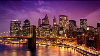 New York City Embankment Lights Wallpaper