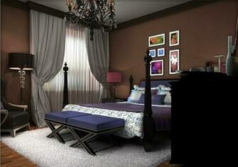 New Home Rendering Of Yellow Wallpaper With Brown Closet