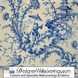 Asian Pagoda Toile Wallpaper Pal Designer Wallcoverings