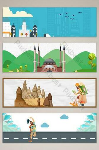 Travel Building Sculptural Texture Banner Poster Background
