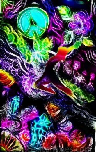 Trippy Alice In Wonderland Background
