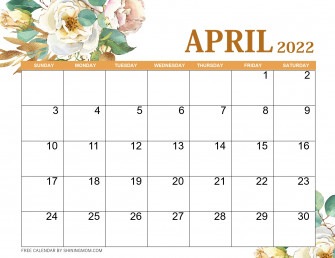 Printable April Calendar Wallpaper