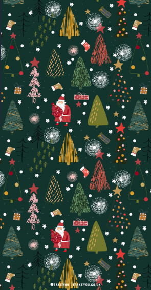 Christmas Wallpaper Ideas Dark Green Background I Take You