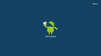 Android Eating Apple Wallpaper Computer
