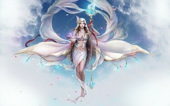 White Fairy Computer Wallpaper Desktop Background Id