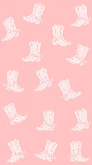Pinkrodeo Filled Cowgirl Boot Trendy Aesthetic iPhone Wallpaper