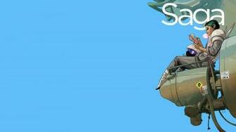 Made A Wallpaper Out Of The Cover To Saga Not Sure Whether Or