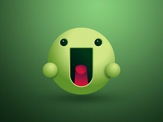 Green Smiley Face Desktop Pc And Mac Wallpaper