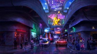 Cyber Street 4k HD Wallpaper Image