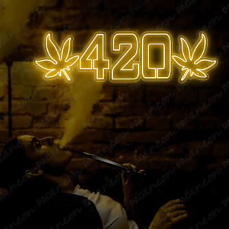 Neon Sign Cannanis Leaf Led Light