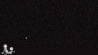 Calvin And Hobbes Star Gazing Cartoon Wallpaper