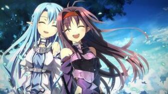 Anime Girls Sword Art Online Gun Gale Yuuki Asuna Konno