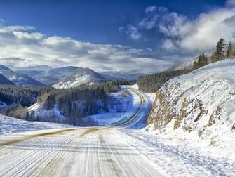 Wallpaper Winter Snow Road Mountain Pocket Pc Pda